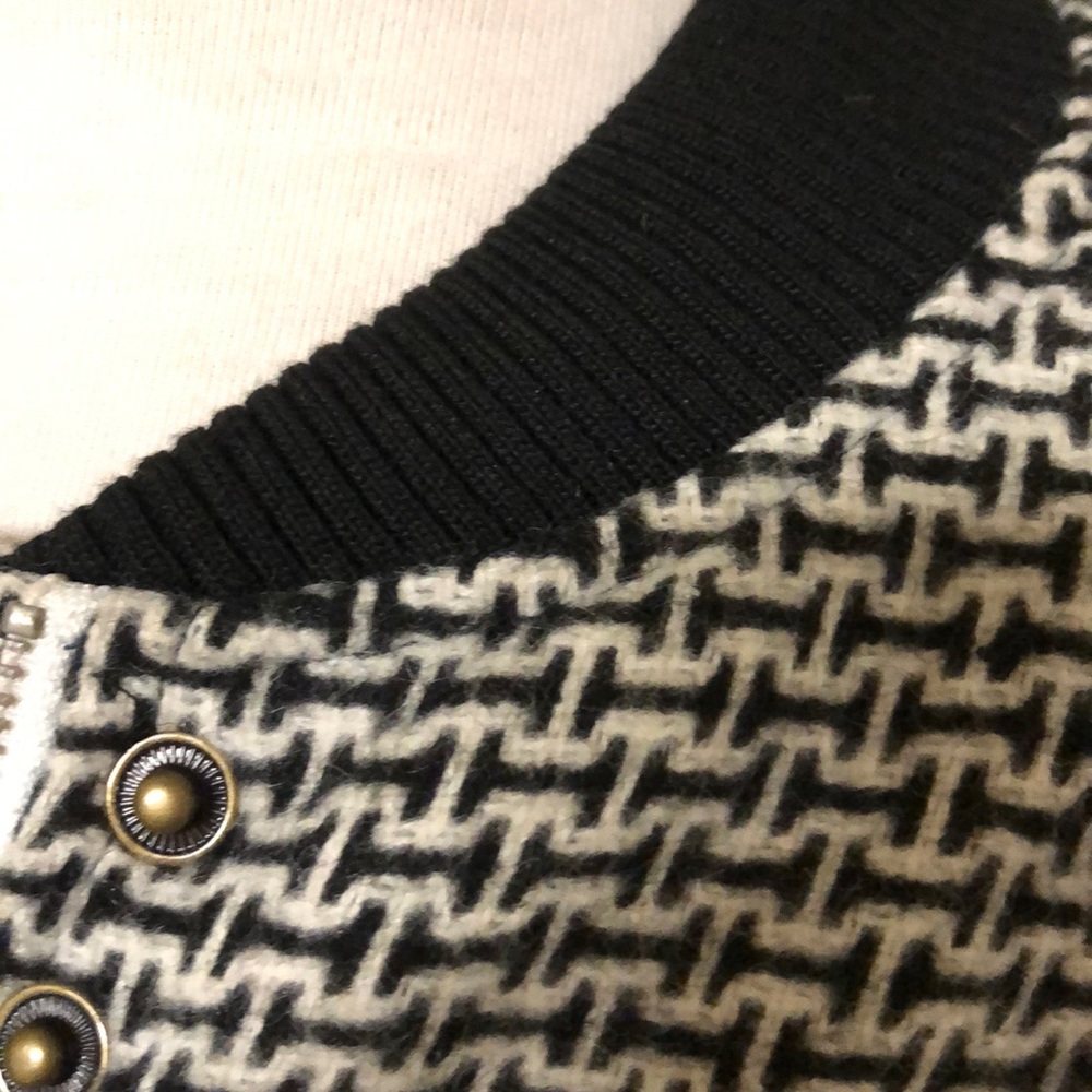 Sugar Lips Wool Blend Patterned Baseball Jacket M - image 4